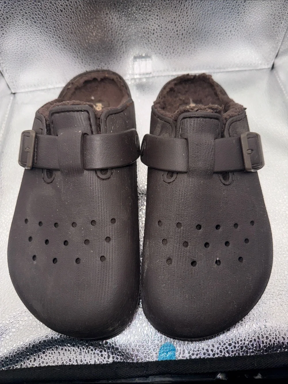 Men’s Brown Slip-On Clog with Buckle